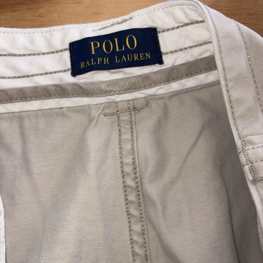 Polo Ralph Lauren‎ Beige Khaki Cargo Shorts Men's Size 44B Y2K Baggy